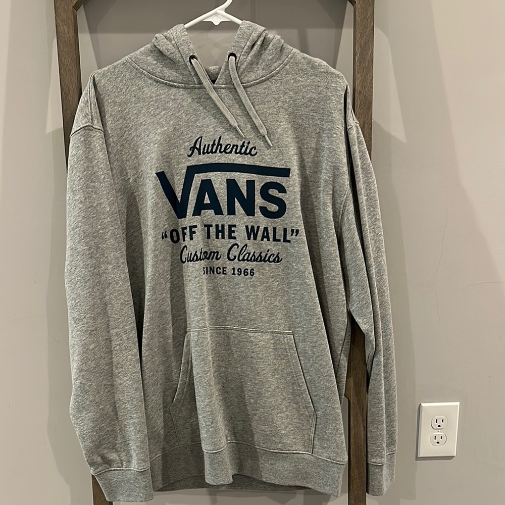Vans Gray Sweatshirt Hoodie Casual Wear